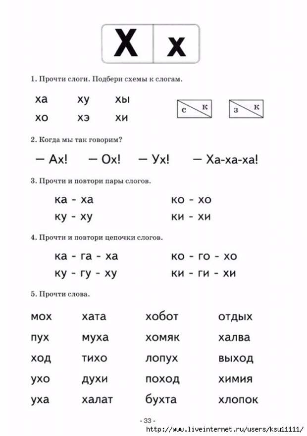 Схема слога ги