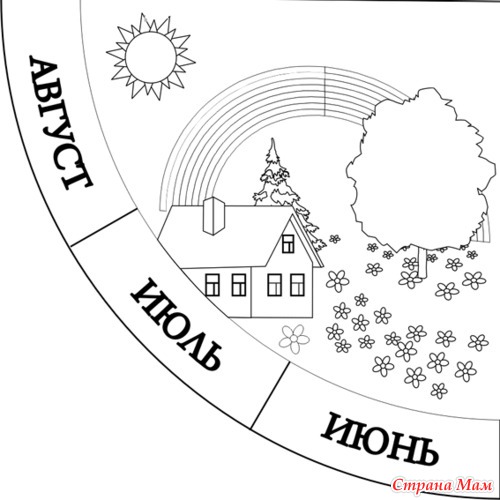 Времена года картинки раскраски