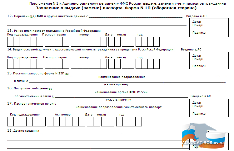 Заявление о выдаче паспорта рф иностранному гражданину образец заполнения