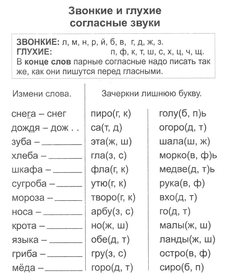 Запиши слова по образцу