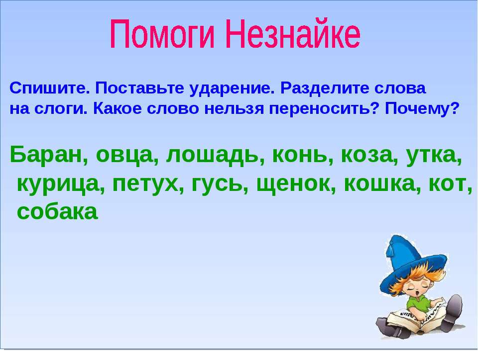 План конспект урока по русскому языку 1 класс ударение