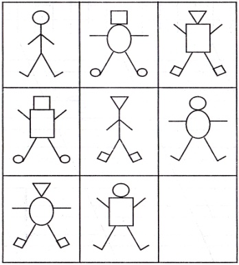 Игра задача 9. Девятый квадрат для дошкольников. Недостающие фигуры для дошкольников. Математические закономерности для дошкольников. Задание дорисуй недостающую фигуру.