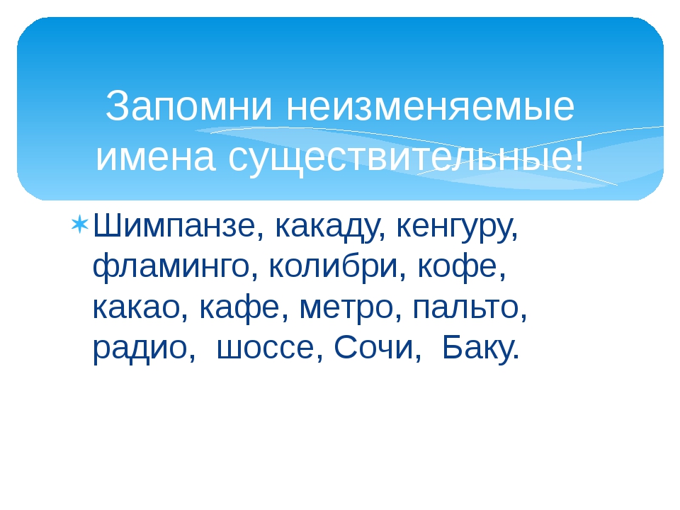 Презентация неизменяемые слова 2 класс школа 21 века презентация