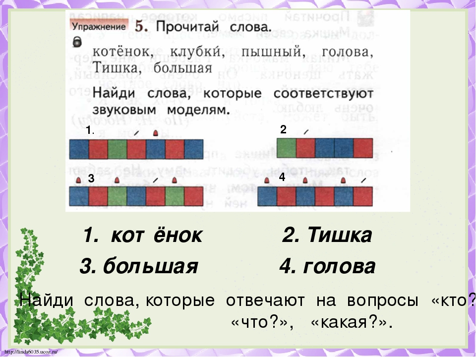 Схема модель слова