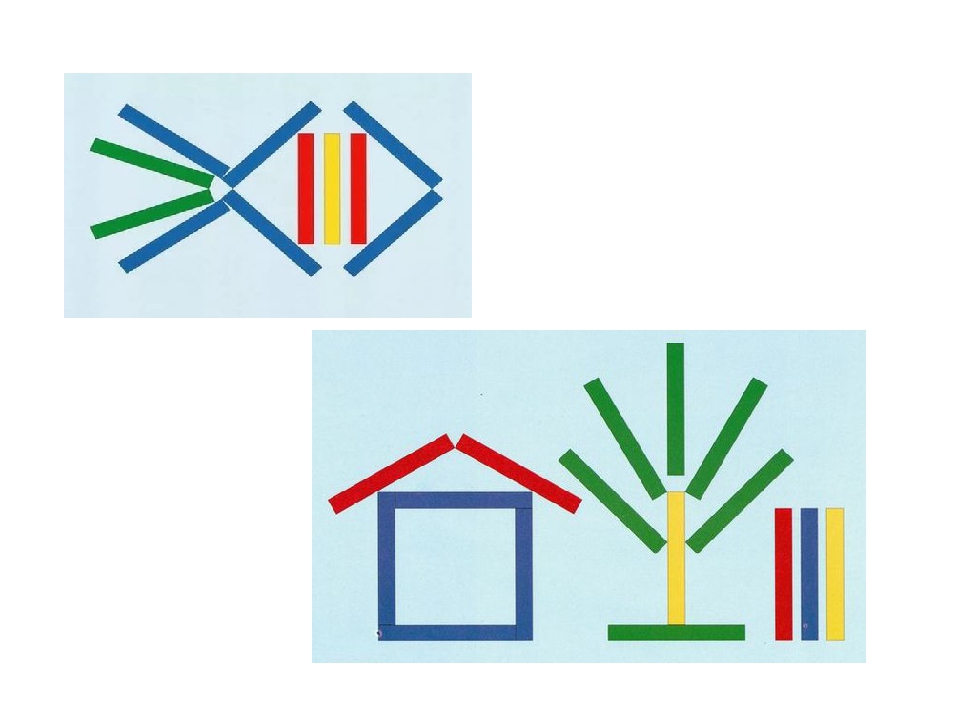 Образцы конструирования из счетных палочек
