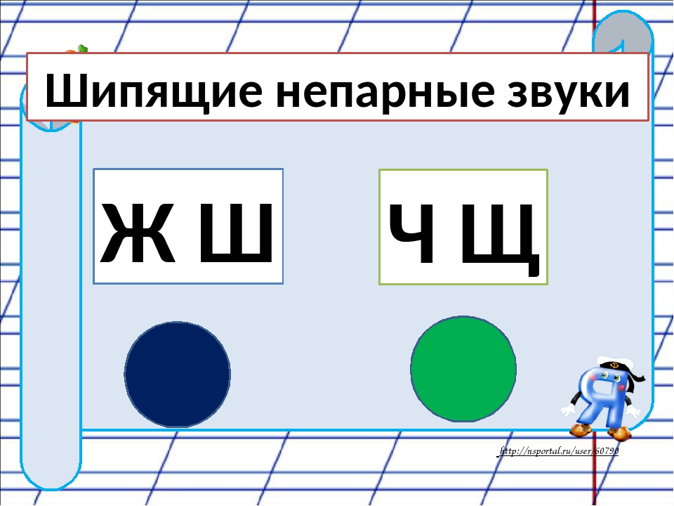 Непарные шипящие согласные звуки