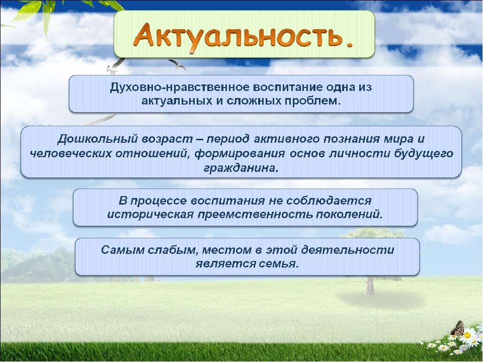 Проект по духовно нравственному воспитанию дошкольников