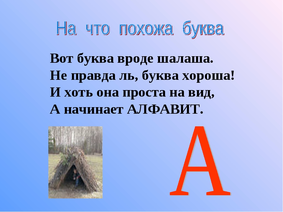 Похожа буква фото. На что похожа буква. Стих про букву а. Загадка про шалаш. На что похожа буква в в картинках.