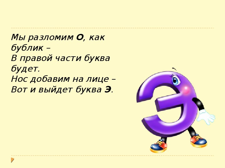 Знакомство с буквой э для дошкольников презентация