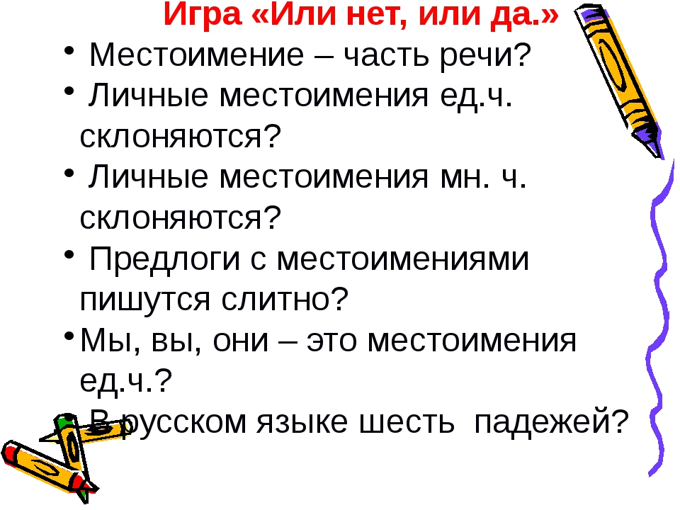 Обобщение знаний о местоимении презентация 3 класс