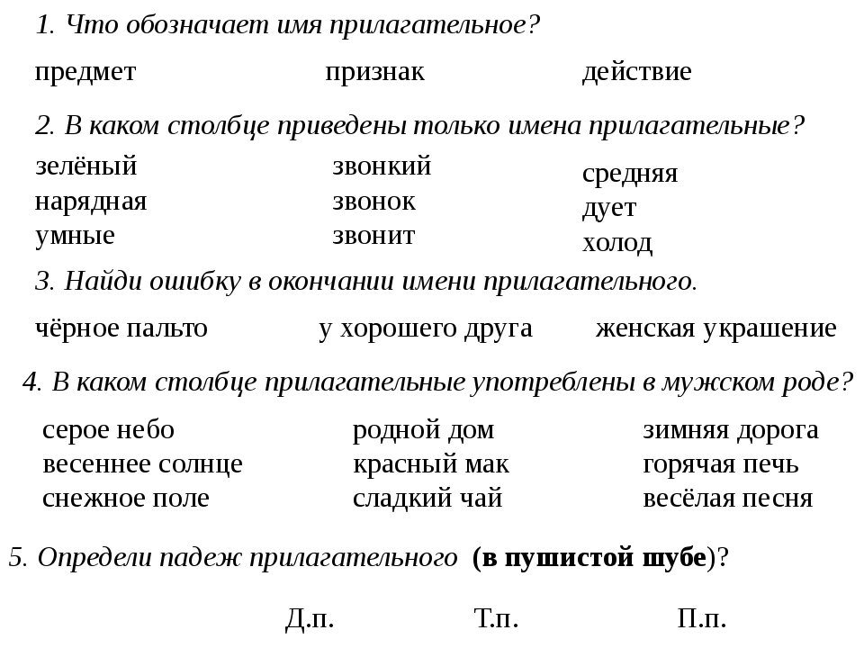 Карточки по русскому языку число имен прилагательных