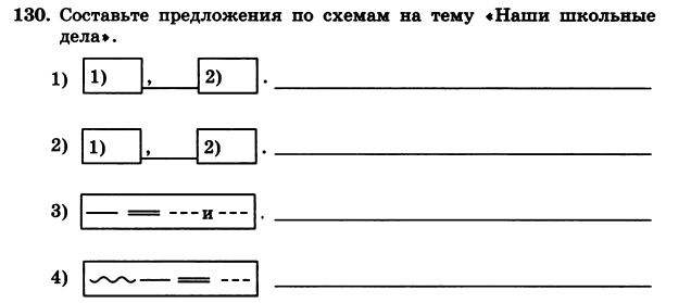 Схема к предложению 5 класс