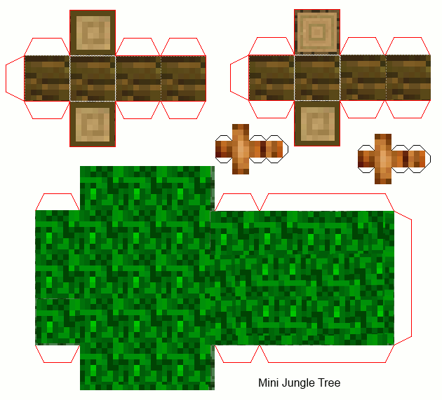 Дерево майнкрафт схема