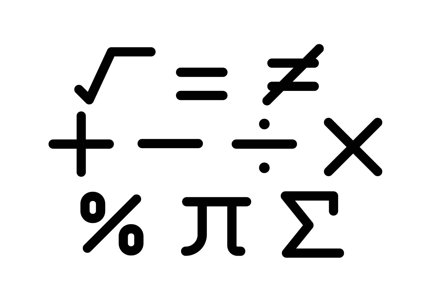 фото математических знаков