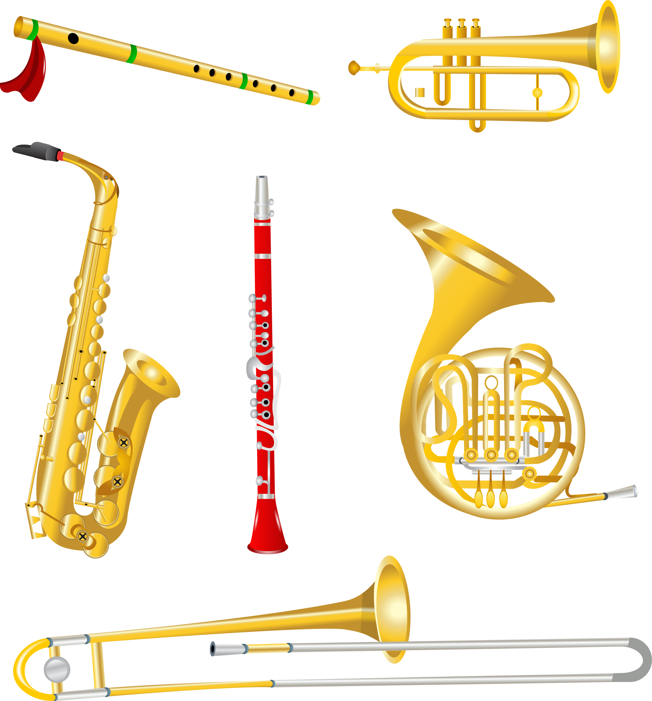 Музыка трубочка. Музыкальные инструменты духовые саксофон труба тромбон. Труба саксофон тромбон. Кларнет, тромбон, саксофон, труба. Медно духовые инструменты саксофон.