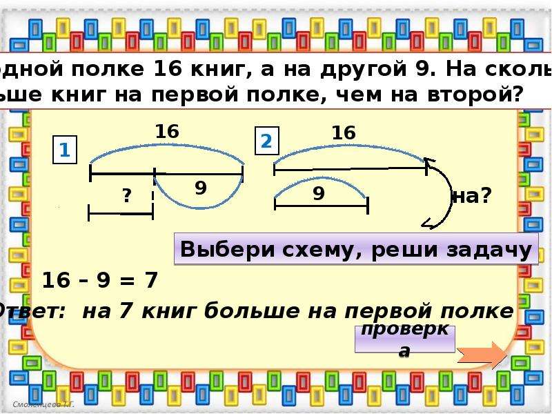 Построй схему и запиши решение