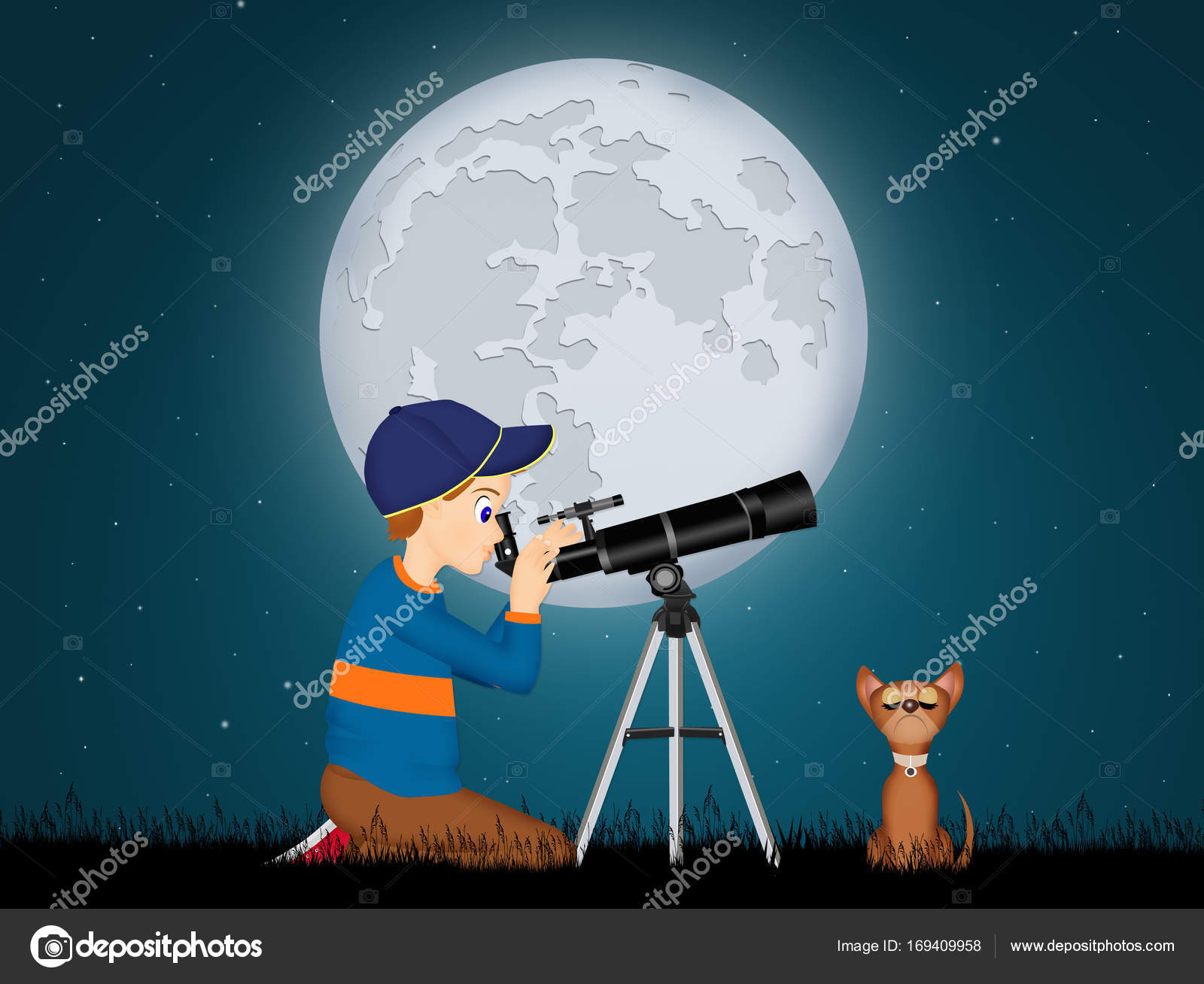 Мальчик с телескопом