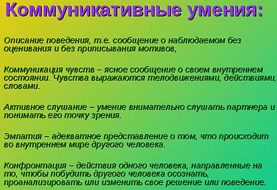 Формирование коммуникативных умений