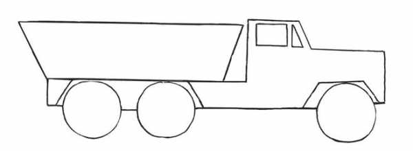 Как нарисовать грузовик ребенку 5 лет