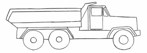 Как нарисовать грузовик ребенку 5 лет